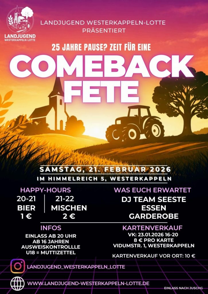 Plakat Comeback-Fete